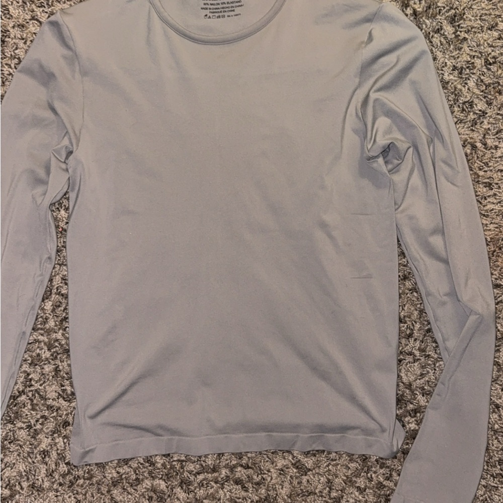 SKIMS Gray Long Sleeve Tee